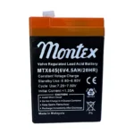 باتری سیلد اسید 6 ولت 4.5 آمپر مونتکس (6v-4.5A montex)